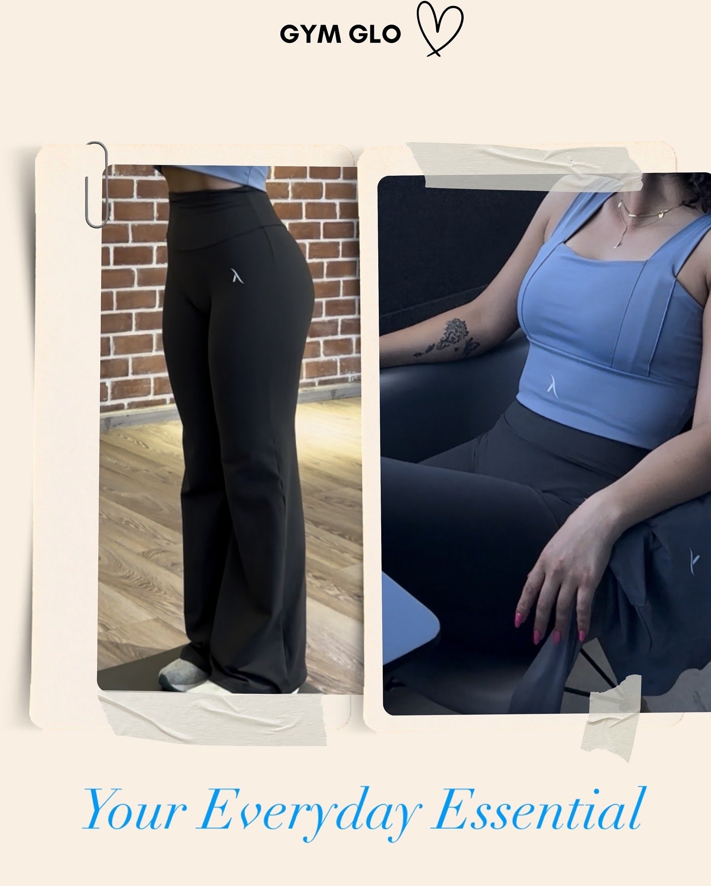 Wide Legs And Sports Bra Set