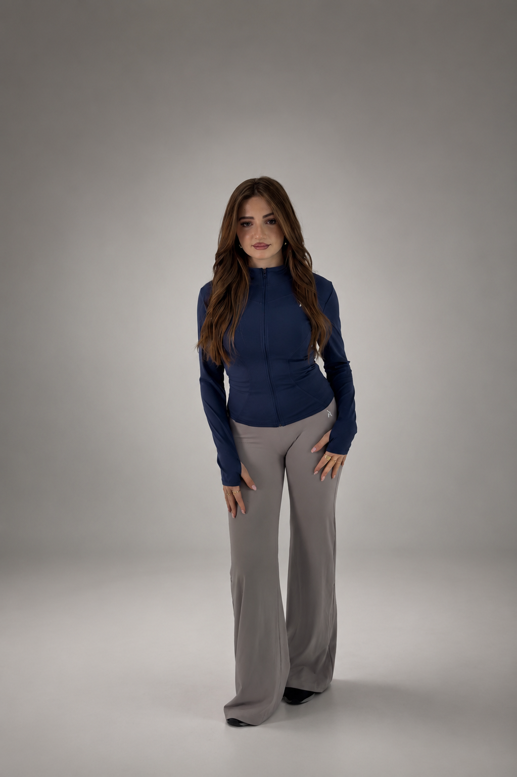 Wide Legs And Fitted Jacket Set