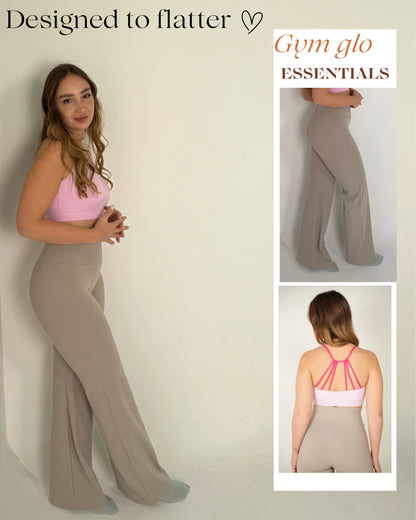 Wide Legs And Sports Bra Set