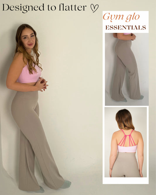 Wide Legs And Sports Bra Set