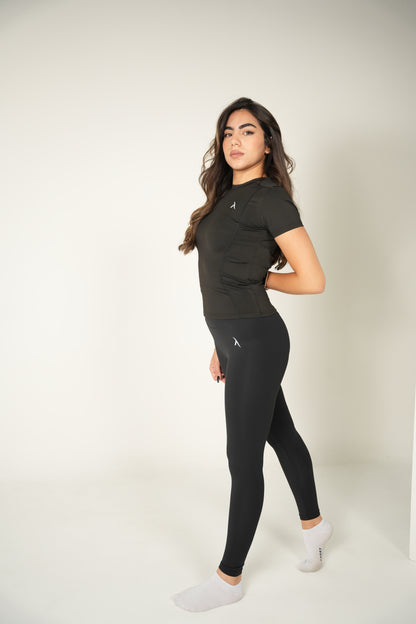 Tight Leggings and Essential T-Shirt