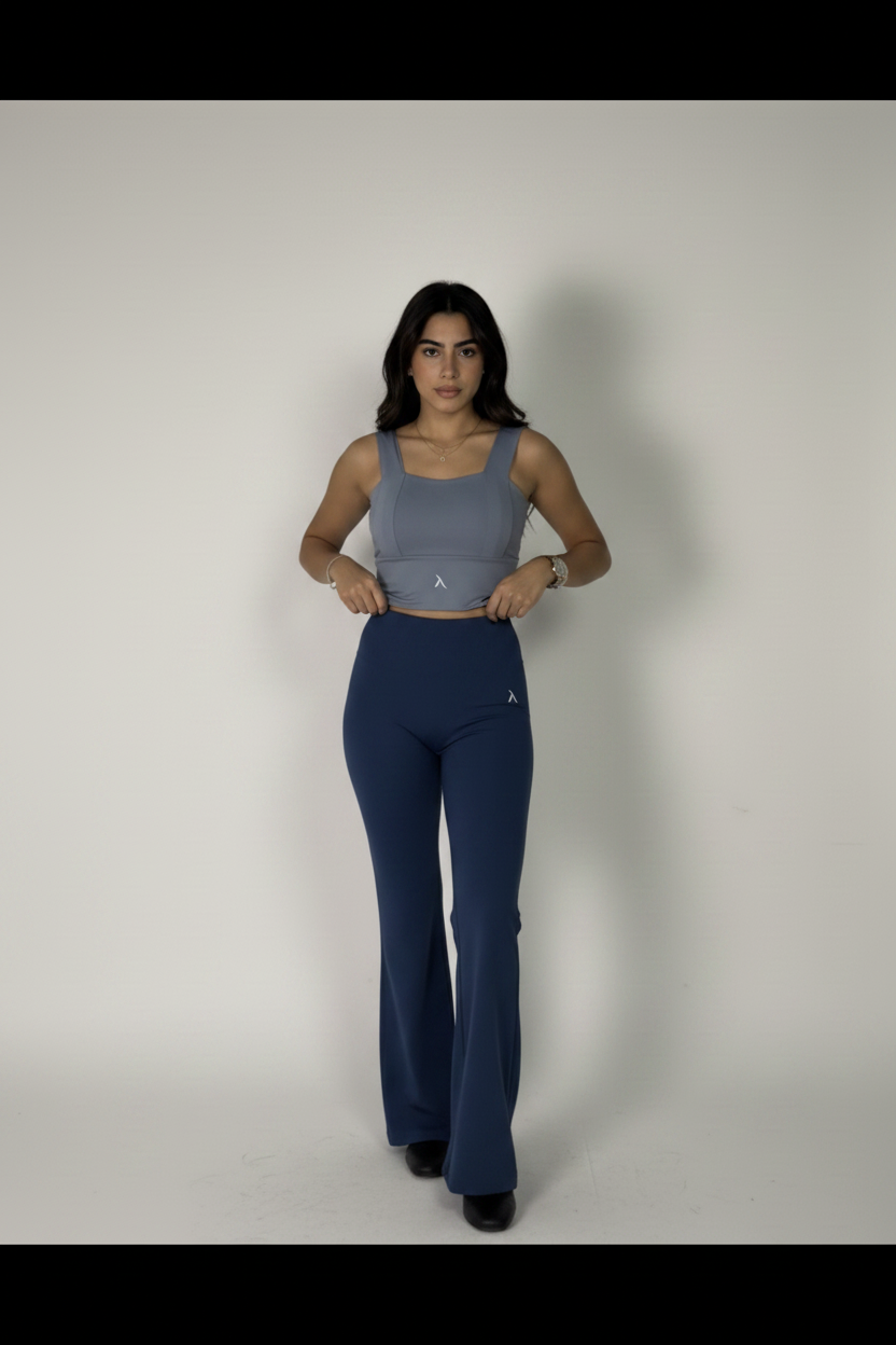 Wide Legs And Sports Bra Set