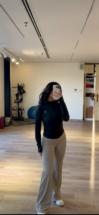 Wide Legs And Fitted Jacket Set