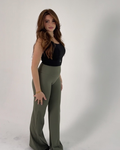 Wide Leg And Sleeveless Top Set