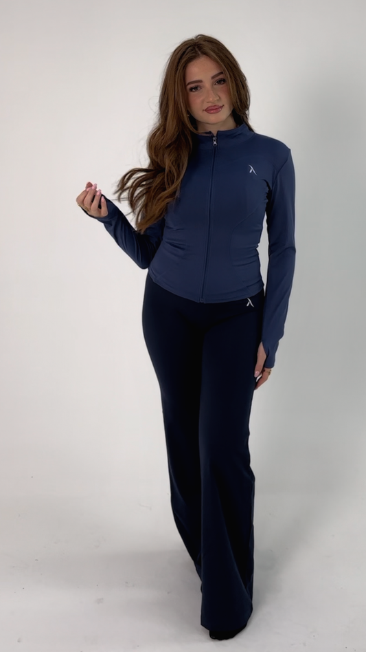 Wide Legs And Fitted Jacket Set